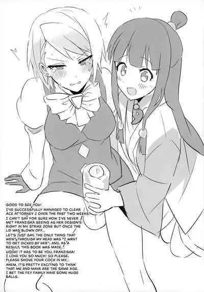 (C99) [Messzylinder (Yuma)] Futanari Mei-Chan Ni Horaretai Hitomuke Hon | A Book For People Wanting to be Dicked Down by a Futanari Franziska (Ace Attorney) [English] [head empty]