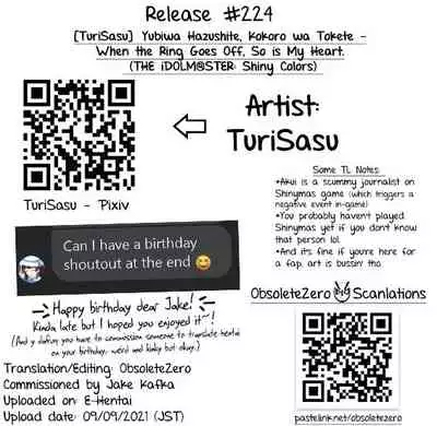 [TuriSasu] Yubiwa Hazushite, Kokoro wa Tokete | When the Ring Goes Off, So is My Heart (THE iDOLM@STER: Shiny Colors) [English] [obsoletezero]