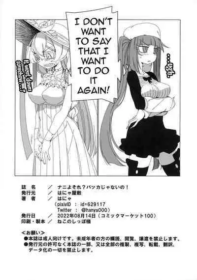 Nani yo Sore? Bakka janai no! | What's That? Are you An Idiot!?