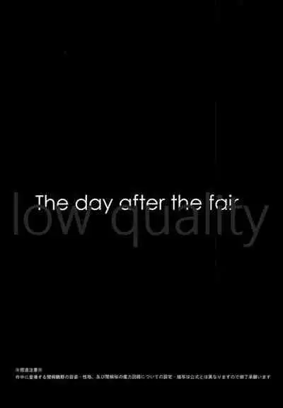 a day after the fair