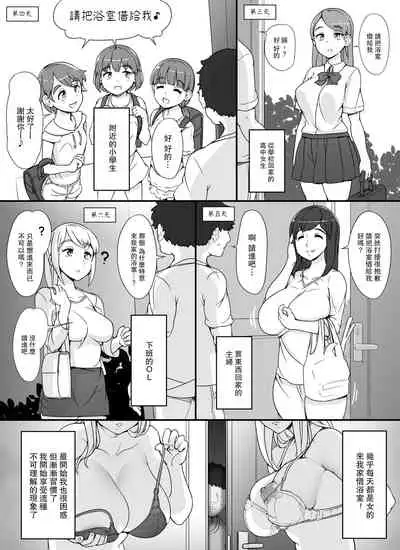 Kinjo no Onnatachi ga Nazeka Ore no Ie no Furo ni Hairi ni Kuru Ken