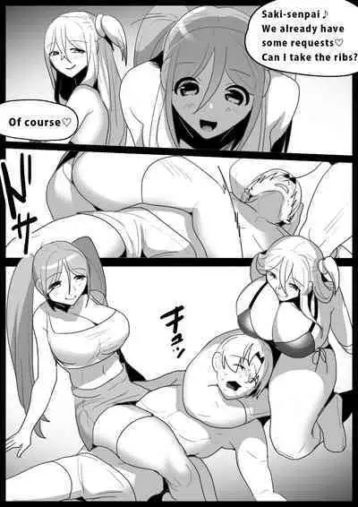 Boxer no Ore ga, Kyonyuu Joshi Pro Wrestler Futari ni Namahaishin de Juurin Sare, Koukai Shokei Sareru Hanashi. | Publically punished and trampled by two large-breasted wrestlers.