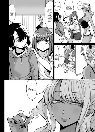 [Nanakorobi Yaoki (kinntarou)] A-Cup no Kanojo yori J-Cup no Kuro Gal no Onee-san no Hou ga Ii yo ne? | Would you rather be with your A-cup girlfriend or a J-cup, dark skinned, gyaru onee-san? [English] [Navajodo]