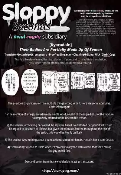 Futari no Karada no Nan% ka wa Semen de Dekiteiru | Their Bodies Are Partially Made Up Of Semen