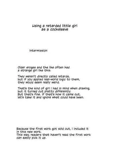 Chishou no Ko o Onaho ni Suru 1+2 | Using A Retarded Little Girl As A Cocksleeve 1+2