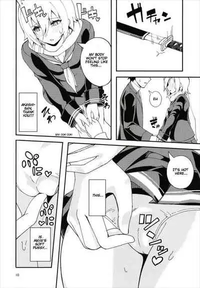 Hood, Maya no Koukando ga Agari Sugita. | Hood and Maya's affection has risen too much.