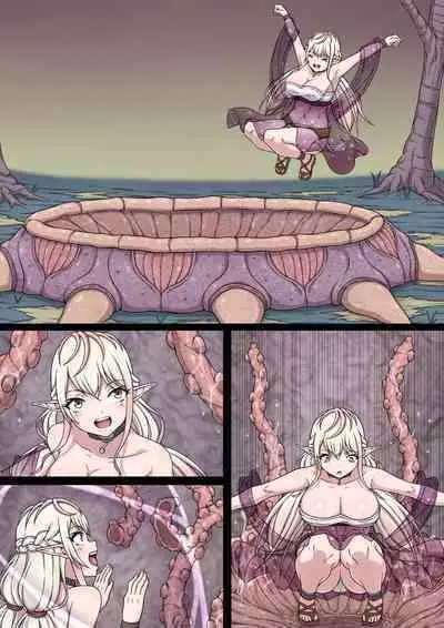 Yuwaku Kyonyuu Onna Elf ha Sakunyuu Monster no Esa ni sare～Jiman no Kyonyuu wo H ni Kaizou sare Sakunyuu Jigoku ni Otosareru Karada～