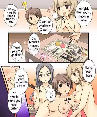 [Amuai Okashi Seisakusho (Kuratsuka Riko)] Leskko ni Otoko no Yosa o Oshieyou to Shitara Nyotaika Choukyou Sareta Ore | I wanted to teach these lesbians the good things about boys but ended being taught by them instead!? [English] [xinsu]