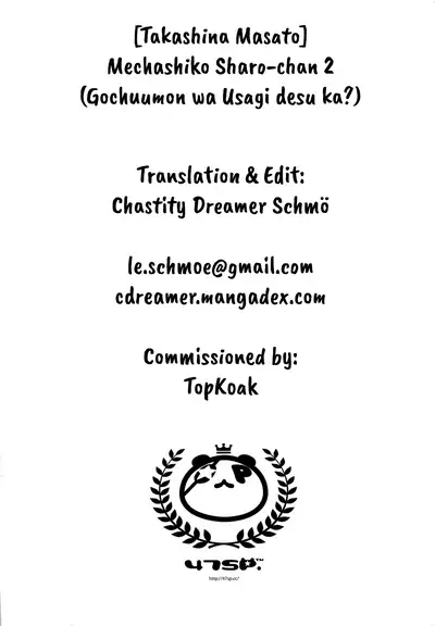(C94) [47sp. (Takashina@Masato)] Mechashiko Sharo-chan 2 (Gochuumon wa Usagi desu ka?) [English] [Chastity Dreamer Schmö]