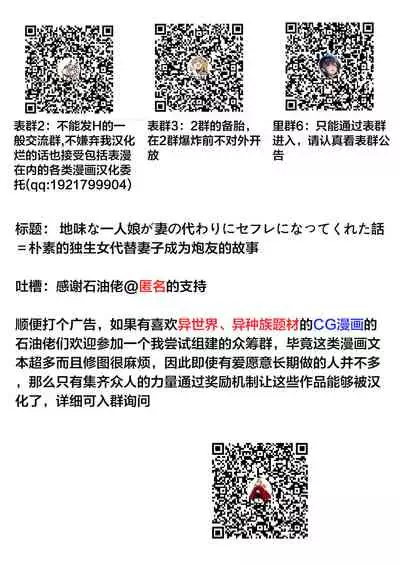 Jimi na Hitorimusume ga Tsuma no Kawari ni SeFri ni Natte kureta Hanashi